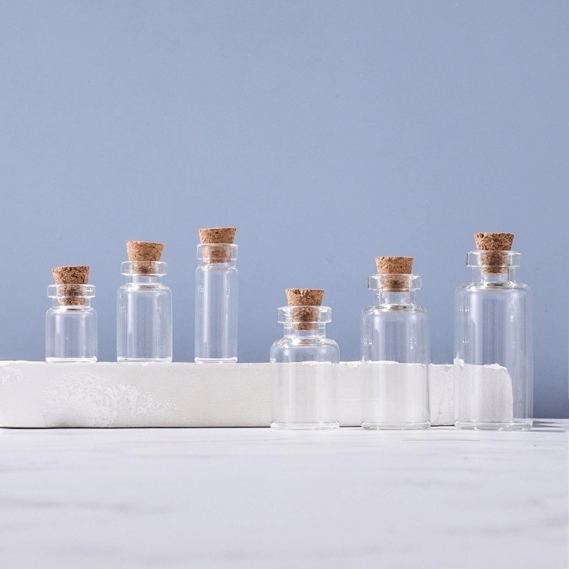 clear glass bayonet cork small drift bottle1