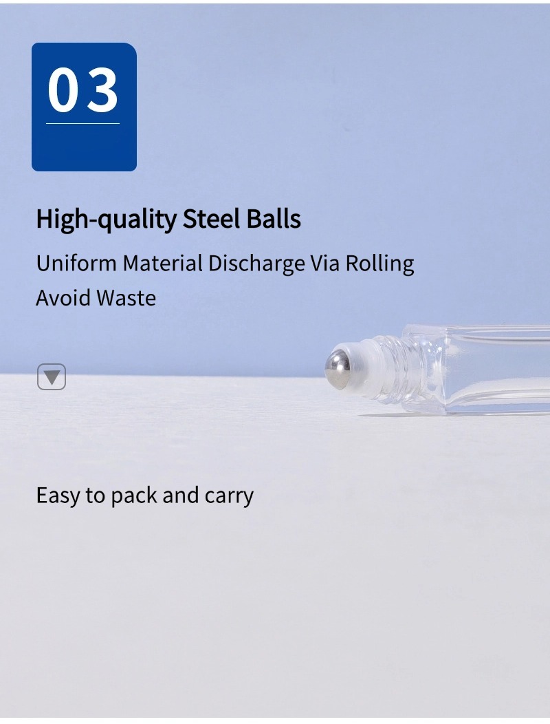 10ml Square Slim Glass Rollerball Bottle8