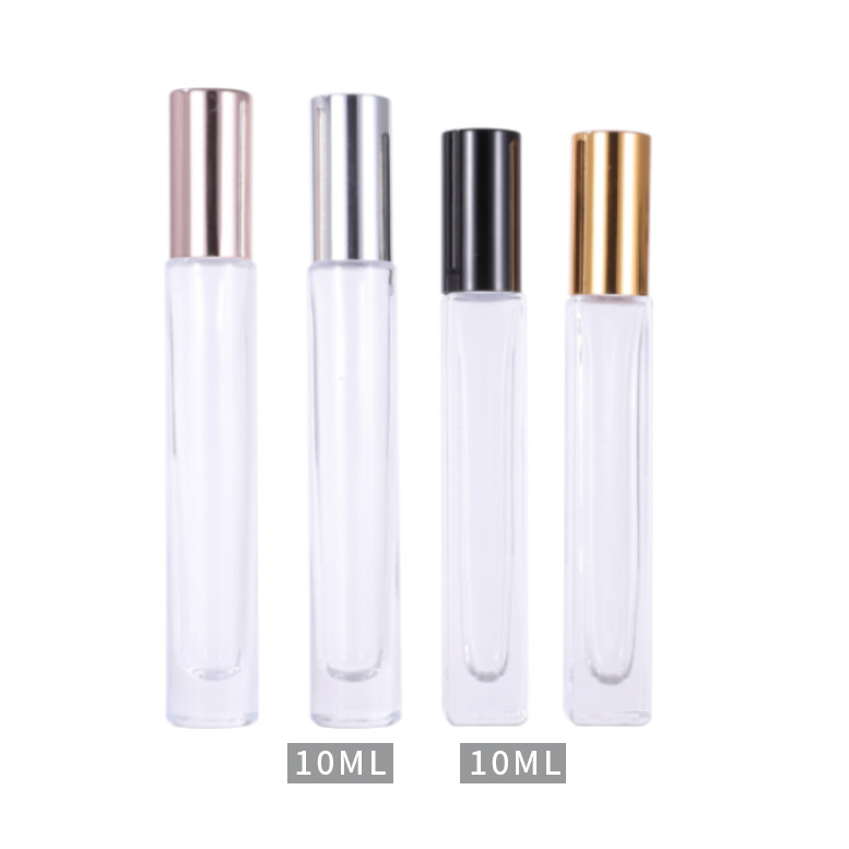 10ml Square Slim Glass Rollerball Bottles2