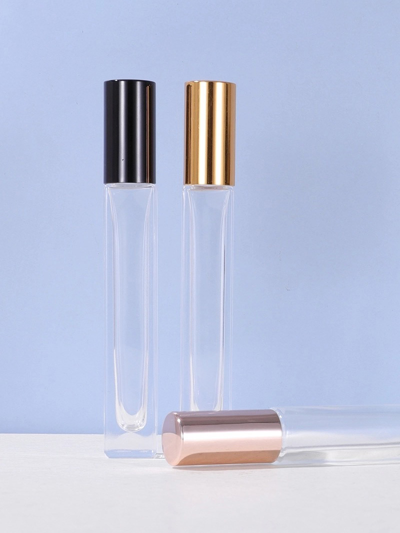 10ml Square Slim Glass Rollerball Bottles4