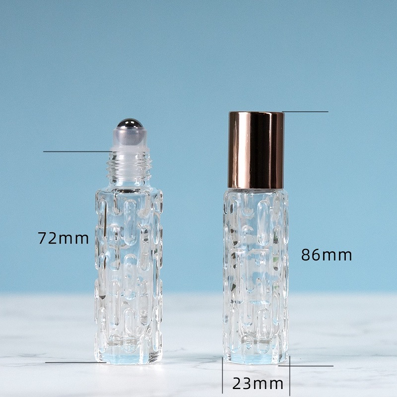 10ml bittersweet clear glass roll on vials