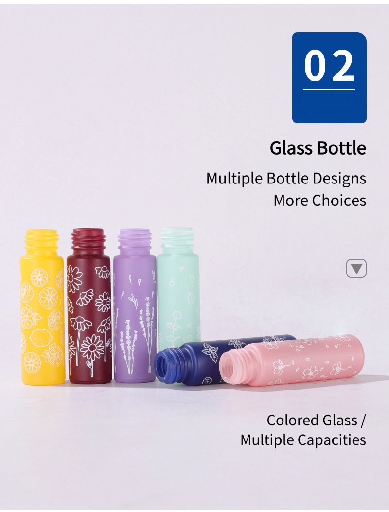 10ml macaron-colored printed glass spray bottle5