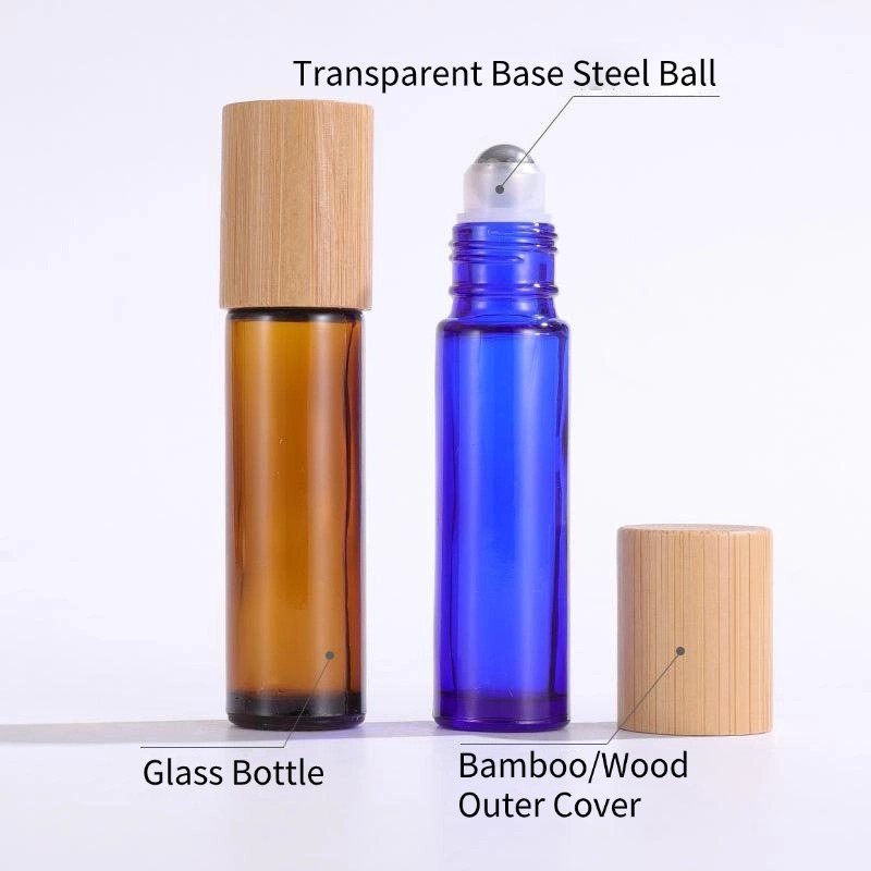 Bamboo Wood Cap Rollerball Bottles1