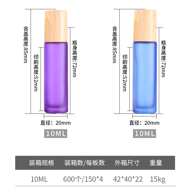 Colored Frosted Rollerball Bottle Size