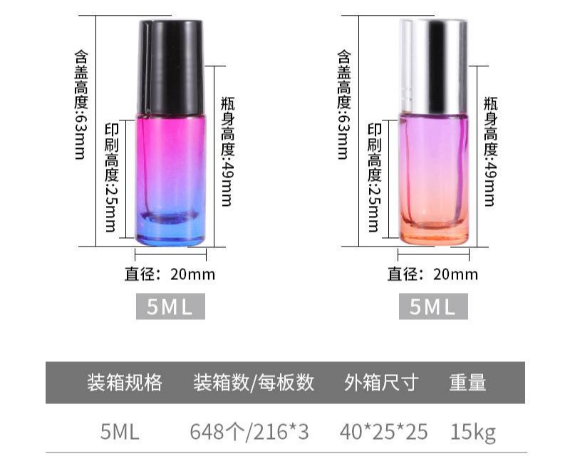 Rollerball Bottle with Anodized Aluminum Cap Size