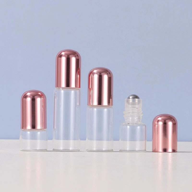Rose Gold Round Cap Rollerball Bottles4