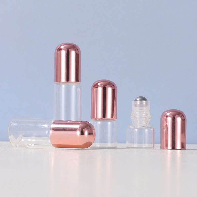 Rose Gold Round Cap Rollerball Bottles5