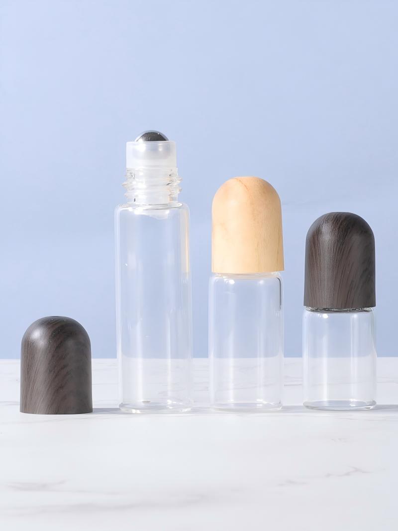 Wooden Cap Transparent Rollerball Bottle10