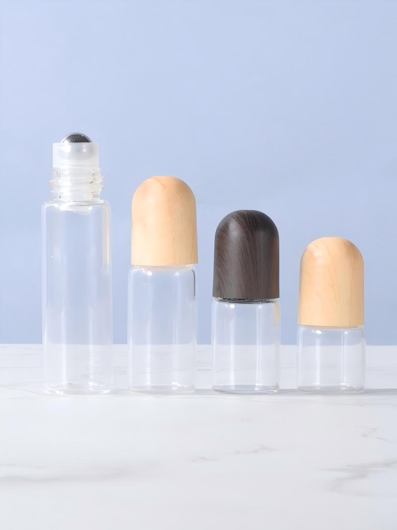 Wooden Cap Transparent Rollerball Bottle11